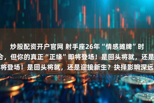 炒股配资开户官网 射手座26年“情感摊牌”时刻：失意“旧爱”求复合，但你的真正“正缘”即将登场！是回头将就，还是迎接新生？抉择影响深远